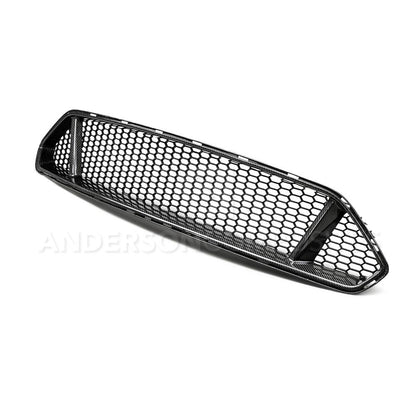 Anderson Composites AC-FG18FDMU-GT Type-GT Carbon Fiber Upper Grille For 2018-2020 Ford Mustang GT