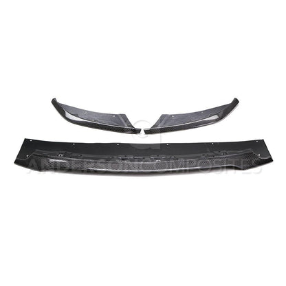 Anderson Composites AC-FL15MU350 Carbon Fiber Front Splitter For 2015-2020 Ford Mustang Shelby GT350 (3PC)