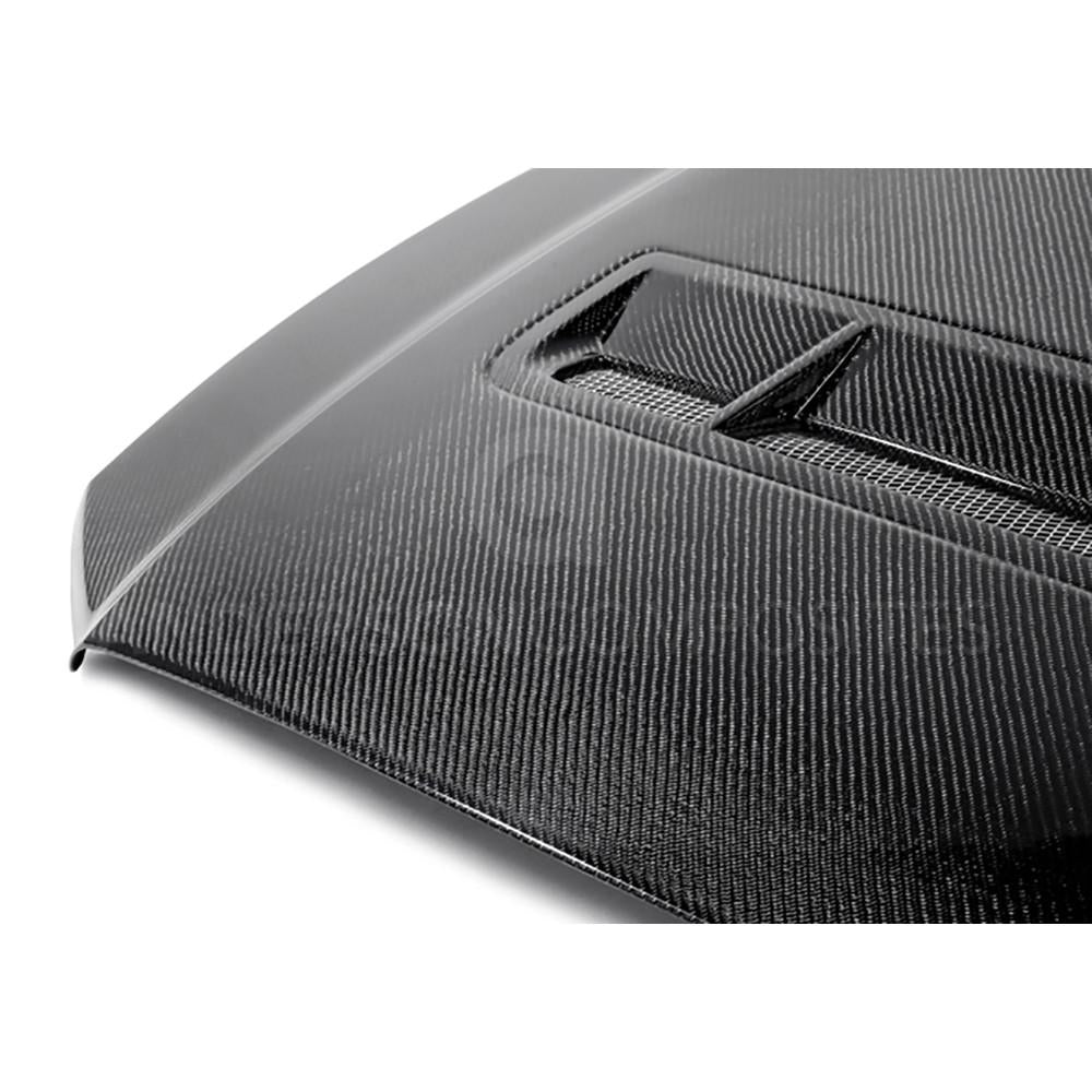 Anderson Composites AC-HD1011FDMU-GT Type-GT Carbon Fiber Hood For 2010-2014 Shelby GT500 And 2013-2014 Ford Mustang