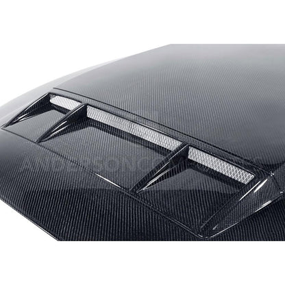 Anderson Composites AC-HD1011FDMU-TS Type-TS Ram Air Carbon Fiber Hood For 2010-2014 Shelby GT500 And 2013-2014 Ford Mustang