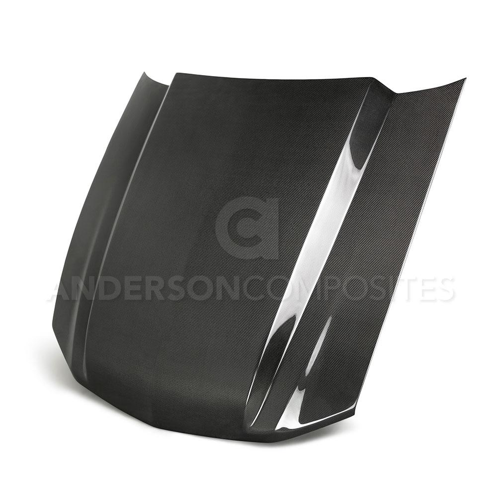 Anderson Composites AC-HD10FDMU-CJ Type-CJ Carbon Fiber Cowl Hood For 2010-2012 Ford Mustang