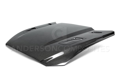 Anderson Composites AC-HD15FDMU-AT-DS Type-GTH Double Sided Carbon Fiber Hood For 2015-2017 Ford Mustang