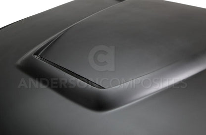 Anderson Composites AC-HD15FDMU-GR-GF Type-GR (GT350 Style) Fiberglass Hood For 2015-2017 Ford Mustang