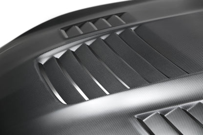 Anderson Composites AC-HD15FDMU350-CR-DRY Type-CR Dry Carbon Fiber Hood For 2015-2020 Ford Mustang Shelby GT350 & GT350R