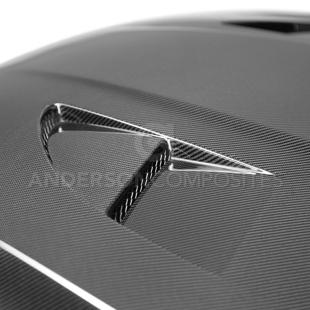 Anderson Composites AC-HD16FDFO-SA Type-SA Carbon Fiber Hood For 2016-2018 Ford Focus