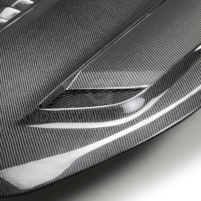 Anderson Composites AC-HD19CHCAM-T2-DS Type-T2 Doubled Sided Carbon Fiber Hood For 2016-2021 Chevrolet Camaro (2019-2021 SS Style)