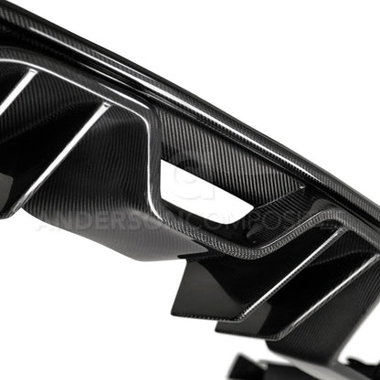 Anderson Composites AC-RL15FDMU-ARQ Type-ARQ Carbon Fiber Rear Valance For 2015-2017 Ford Mustang With Quad-tip Exhaust