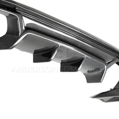 Anderson Composites AC-RL17CHCAMZL-AZ Type-AZ Carbon Fiber Rear Diffuser For 2017-2021 Chevrolet Camaro ZL1 1LE