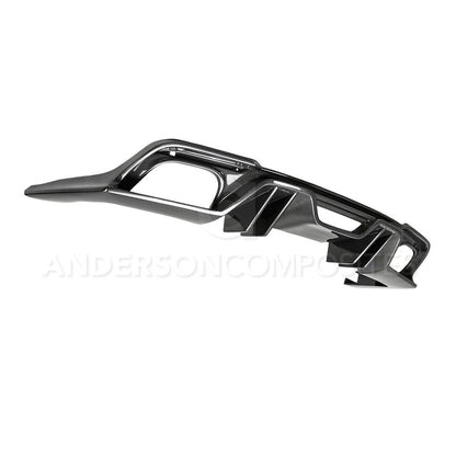 Anderson Composites AC-RL18FDMU-AR Type-AR Carbon Fiber Quad Tip Rear Valance For 2018-2020 Ford Mustang