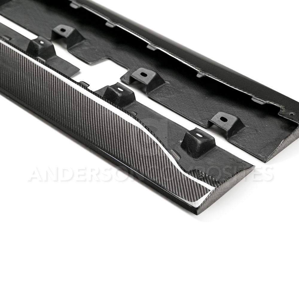 Anderson Composites AC-SS15FDMU-AR Type-AR Carbon Fiber Side Rocker Panel Splitter For 2015-2020 Ford Mustang