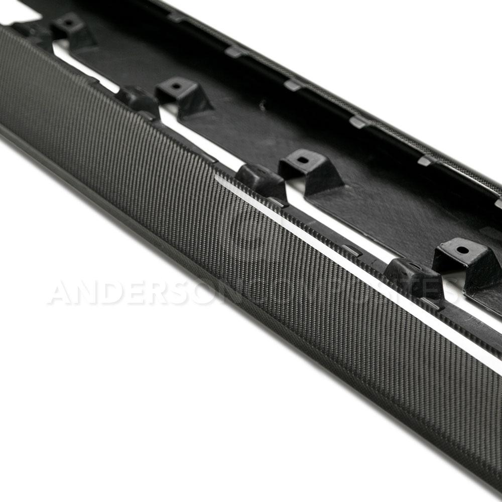 Anderson Composites AC-SS15FDMU-AR Type-AR Carbon Fiber Side Rocker Panel Splitter For 2015-2020 Ford Mustang