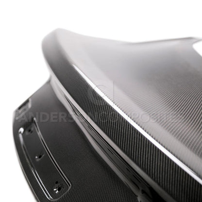 Anderson Composites AC-TL15FDMU-DS Type-OE Double Sided Carbon Fiber Decklid For 2015-2020 Ford Mustang