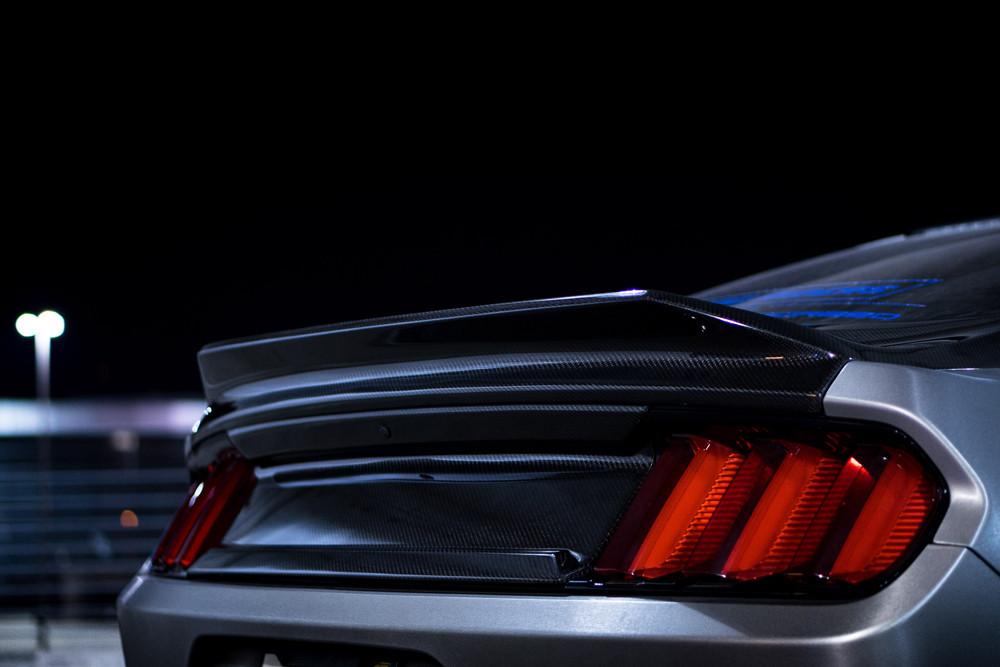 Anderson Composites AC-TL15FDMU-SA-DS Type-ST Double Sided Carbon Fiber Decklid With Integrated Spoiler For 2015-2020 Ford Mustang