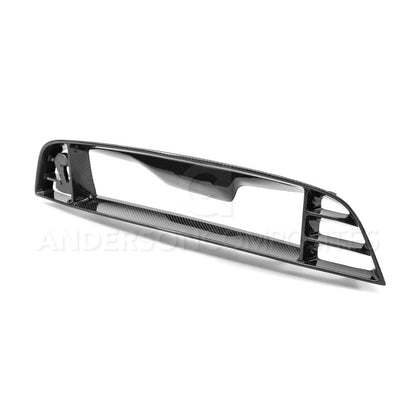 Anderson Composites AC-UG1213FDGT-C Carbon Fiber Front Upper Grille For 2013-2014 Ford Shelby GT500 With Location For Cobra Emblem