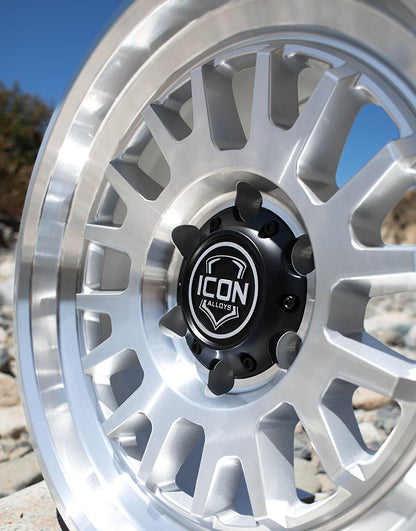 ICON Alloys Anza Silver Machined 17 X 8.5 / 5 X 5 -6mm Offset 4.5" BS