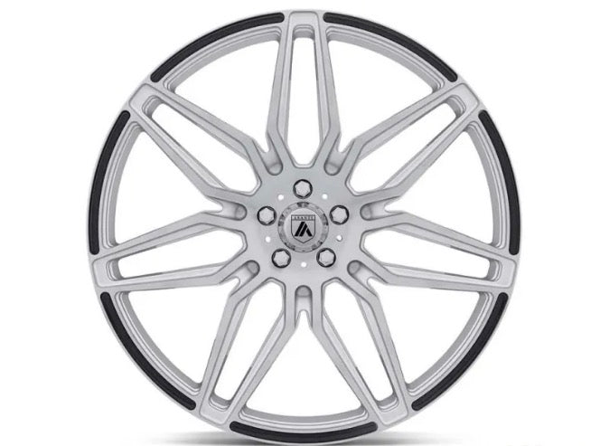 Asanti Black ABL-11 Brushed Silver W/Carbon Fiber Inserts 22x10.5 5x120.00 35
