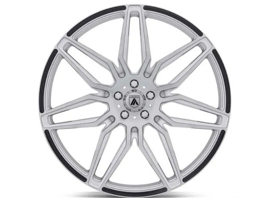 Asanti Black ABL-11 Brushed Silver W/Carbon Fiber Inserts 22x10.5 5x120.00 35