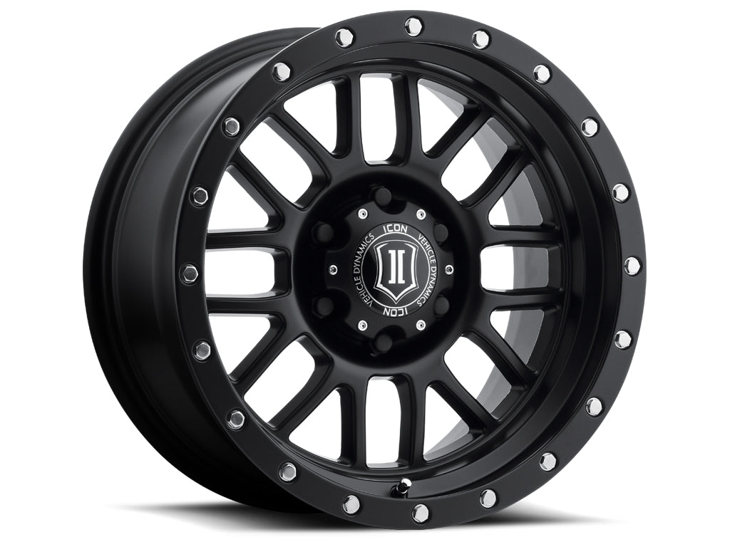 ICON ALLOYS ALPHA SAT BLK - 17 X 8.5 / 6 X 135 / 6MM / 5" BS