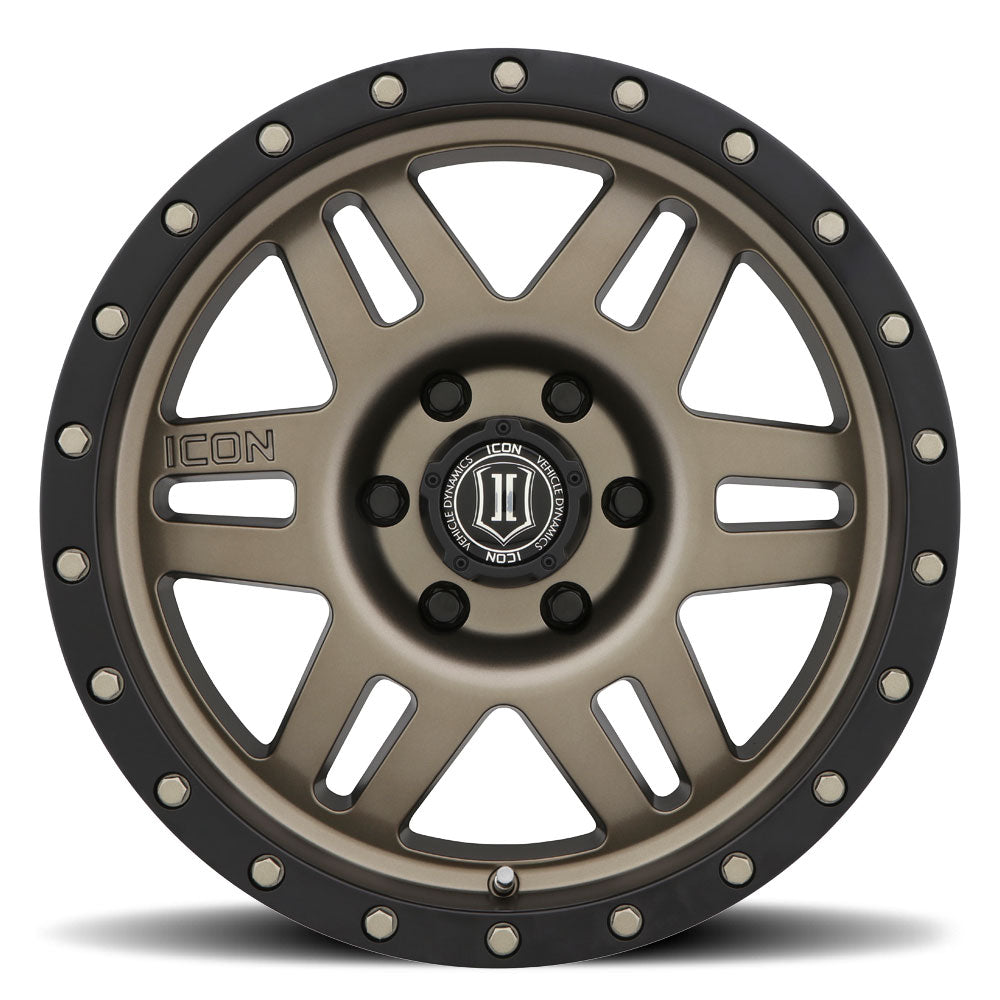 ICON ALLOYS SIX SPEED BRONZE - 17 X 8.5 / 6 X 5.5 / 25MM / 5.75" BS