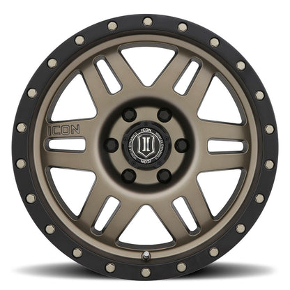 ICON ALLOYS SIX SPEED BRONZE - 17 X 8.5 / 6 X 5.5 / 25MM / 5.75" BS