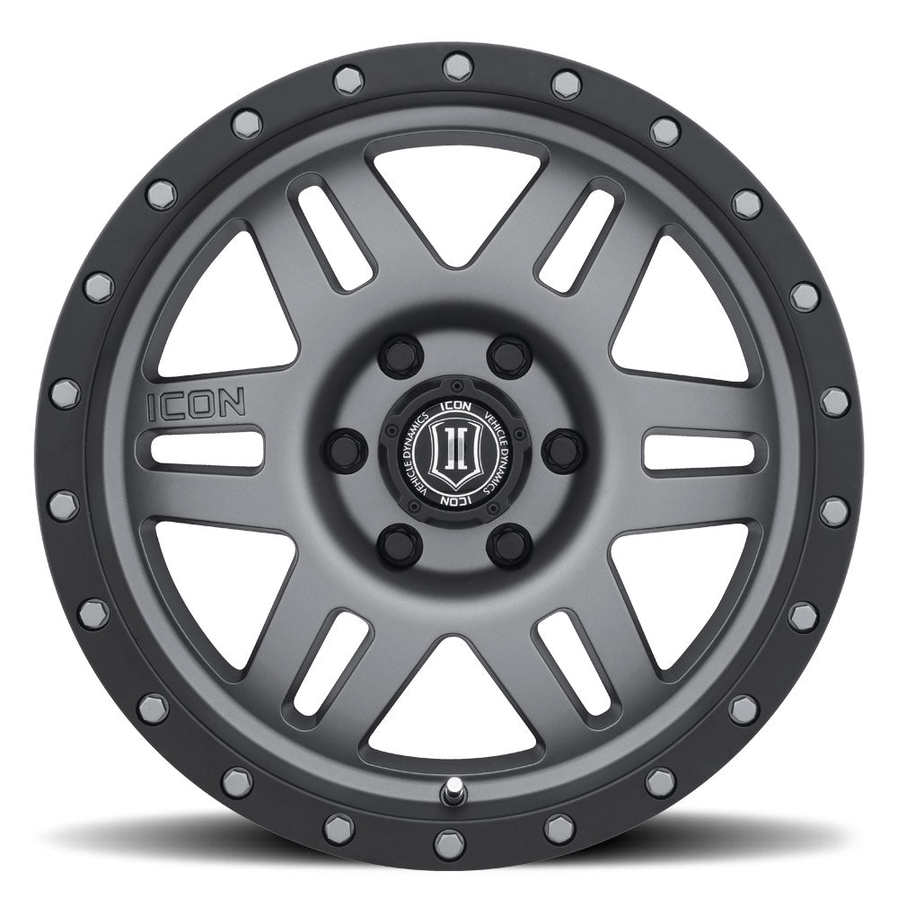 ICON ALLOYS SIX SPEED TITANIUM - 17 X 8.5 / 6 X 5.5 / 25MM / 5.75" BS