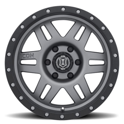 ICON ALLOYS SIX SPEED TITANIUM - 17 X 8.5 / 6 X 5.5 / 25MM / 5.75" BS