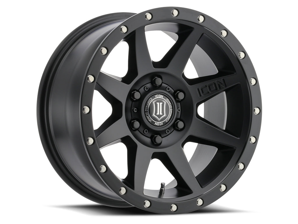 ICON ALLOYS REBOUND SAT BLK - 17 X 8.5 / 6 X 135 / 6MM / 5" BS