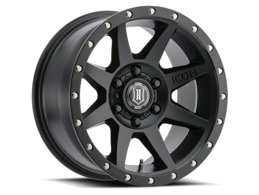 ICON ALLOYS REBOUND SAT BLK - 17 X 8.5 / 5 X 150 / 25MM / 5.75" BS