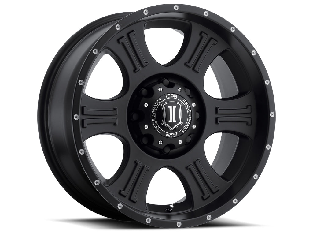 ICON ALLOYS SHIELD SAT BLK - 20 X 9 / 8 X 180 / 12MM / 5.5" BS