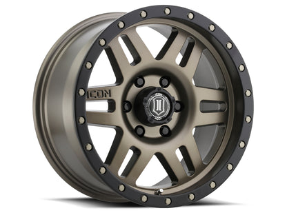 ICON ALLOYS SIX SPEED BRONZE - 17 X 8.5 / 6 X 5.5 / 25MM / 5.75" BS