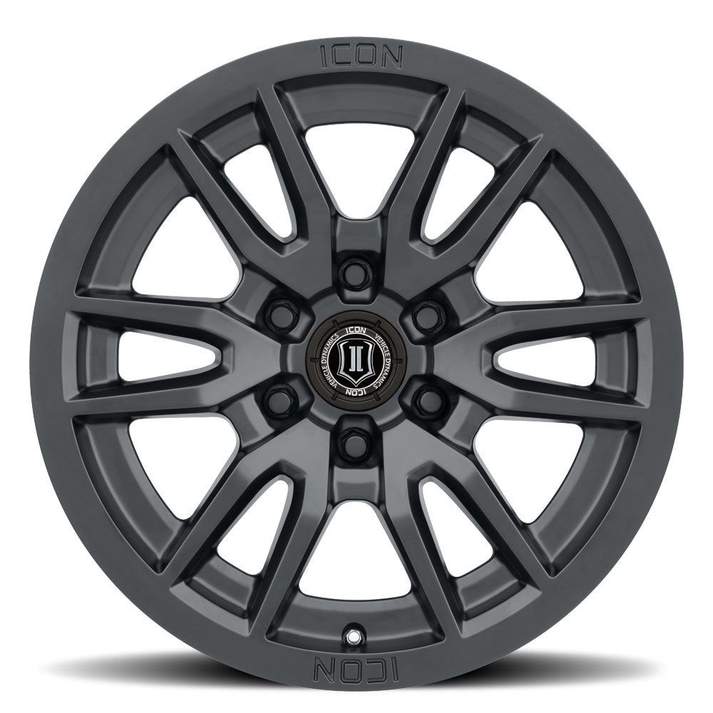 ICON ALLOYS VECTOR 6 SAT BLK - 17 X 8.5 / 6 X 135 / 6MM / 5" BS