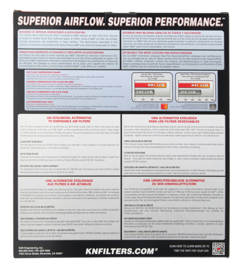 KN Drop in Air Filters