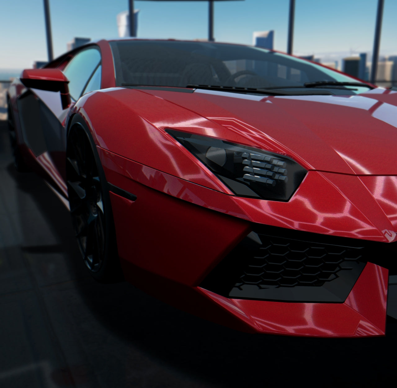 Gloss Paint Metallic Cherry Red