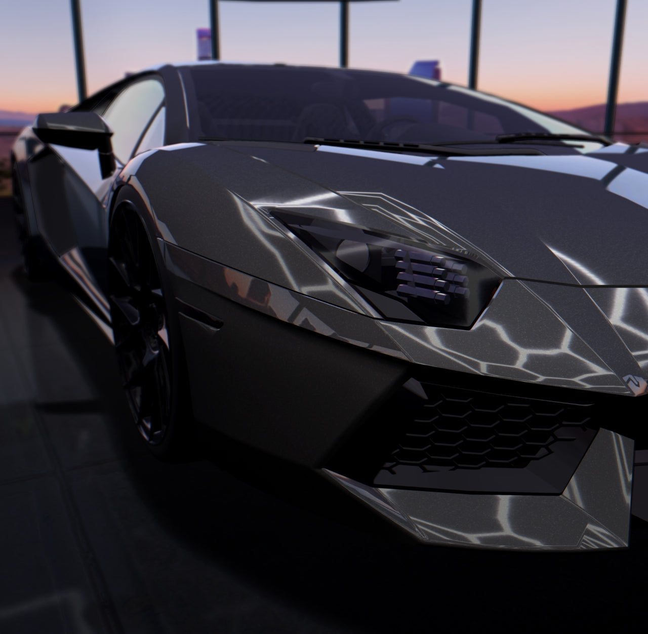 Gloss Paint Metallic Coal Grey