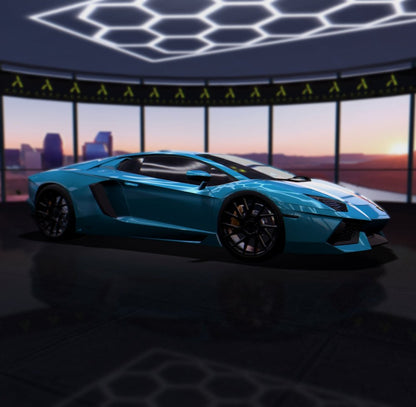 Glossy Metallic Sea Blue