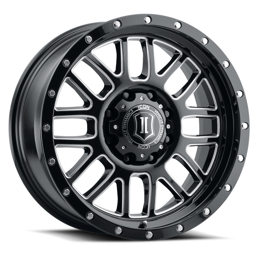 ICON ALLOYS ALPHA GLS BLK MILL WIN - 20 X 9 / 5 X 150 / 16MM / 5.625" BS