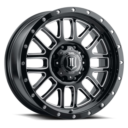 ICON ALLOYS ALPHA GLS BLK MILL WIN - 20 X 9 / 8 X 170 / 0MM / 5" BS