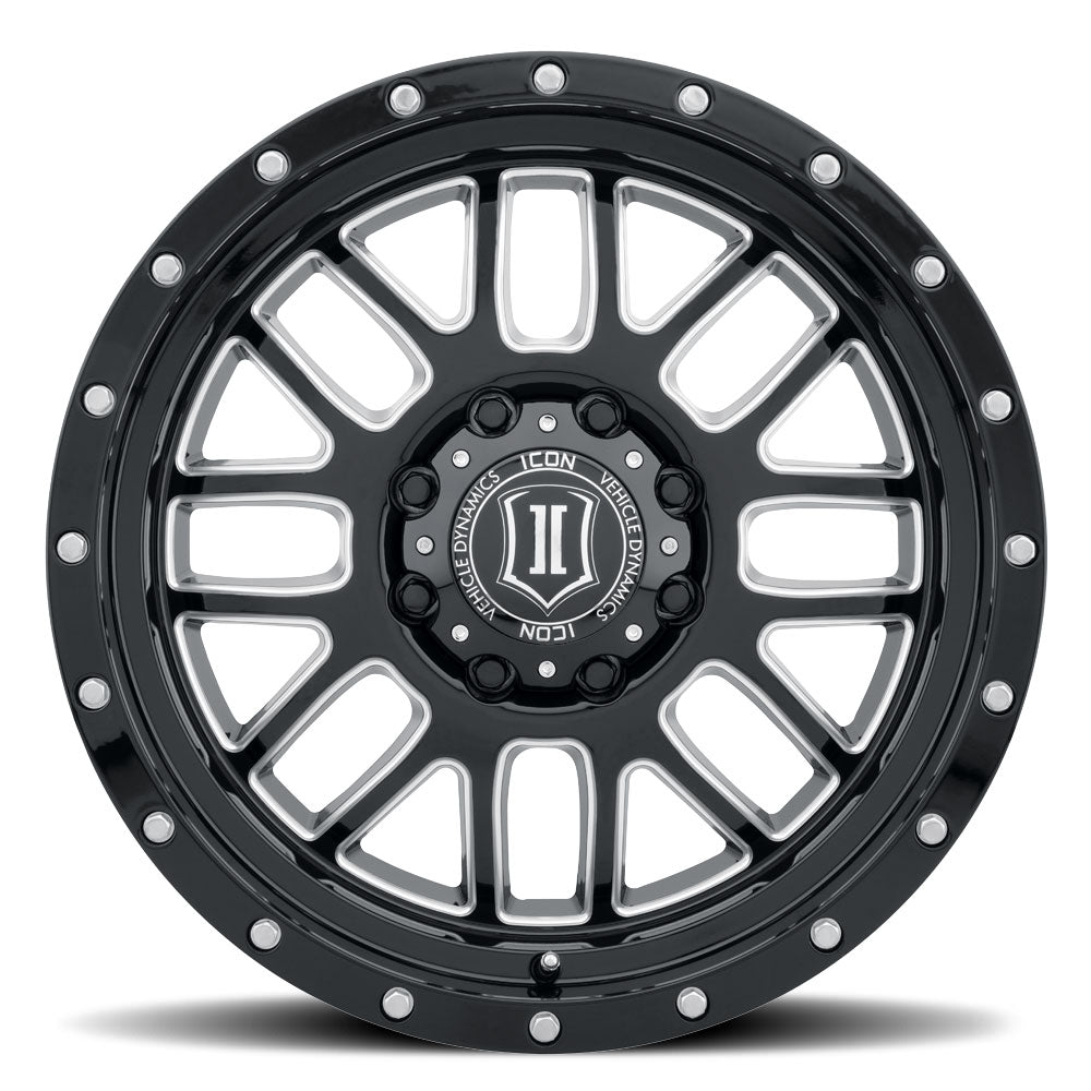 ICON ALLOYS ALPHA GLS BLK MILL WIN - 20 X 9 / 5 X 150 / 16MM / 5.625" BS