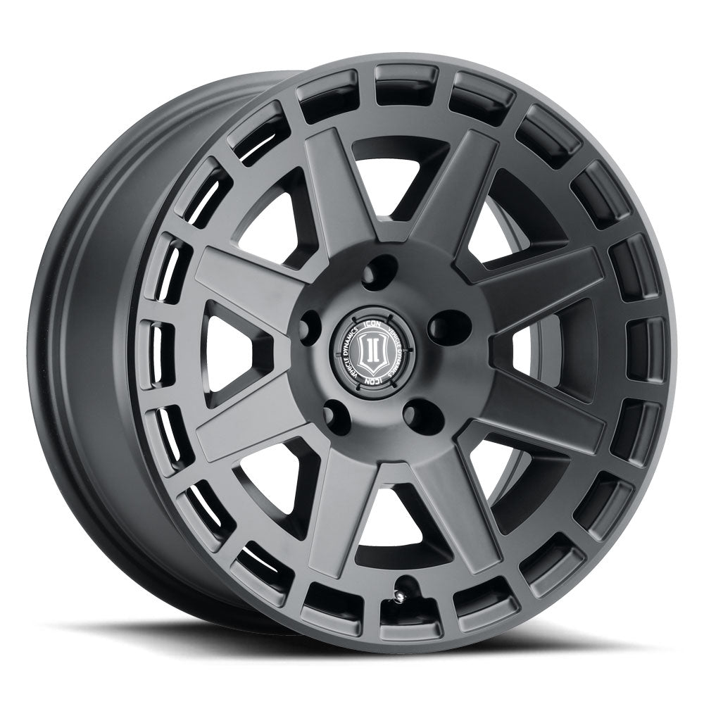 ICON ALLOYS COMPASS SAT BLK - 17 X 8.5 / 6X135 / 6MM / 5" BS