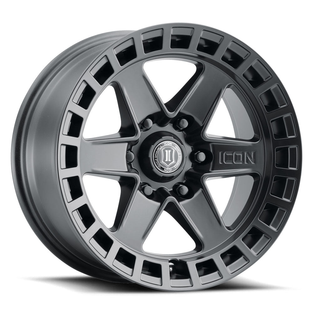 ICON ALLOYS RAIDER SAT BLK - 17 X 8.5 / 6 X 135 / 6 MM / 5" BS