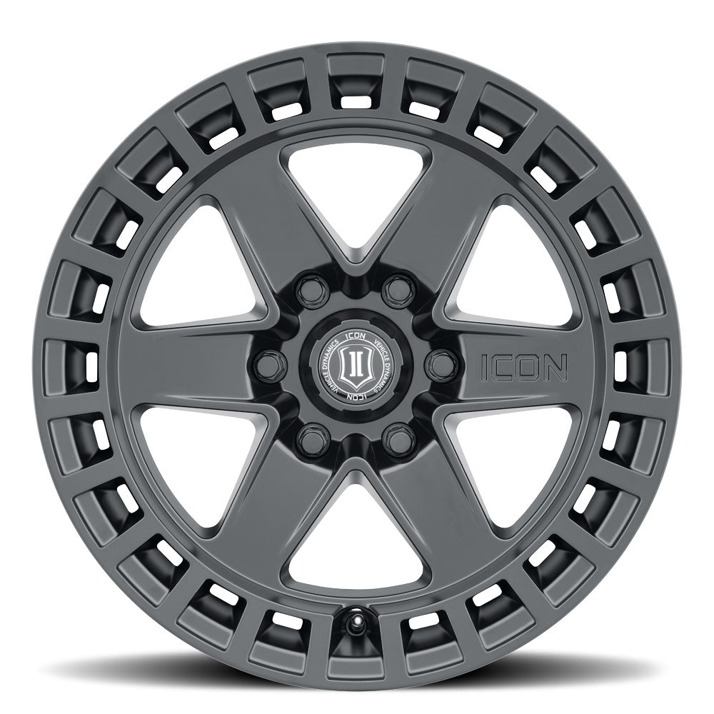 ICON ALLOYS RAIDER SAT BLK - 17 X 8.5 / 6 X 135 / 6 MM / 5" BS