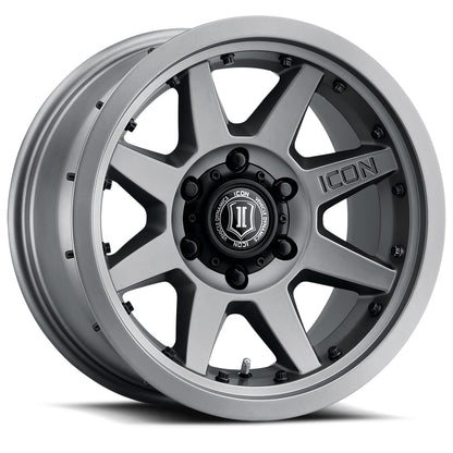 ICON ALLOYS REBOUND PRO TITANIUM - 17 X 8.5 / 6X5.5 / 25MM / 5.75" BS