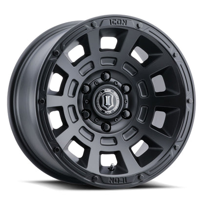 ICON ALLOYS THRUST SAT BLK - 17 X 8.5 / 5 X 4.5 / 0 MM / 4.75" BS