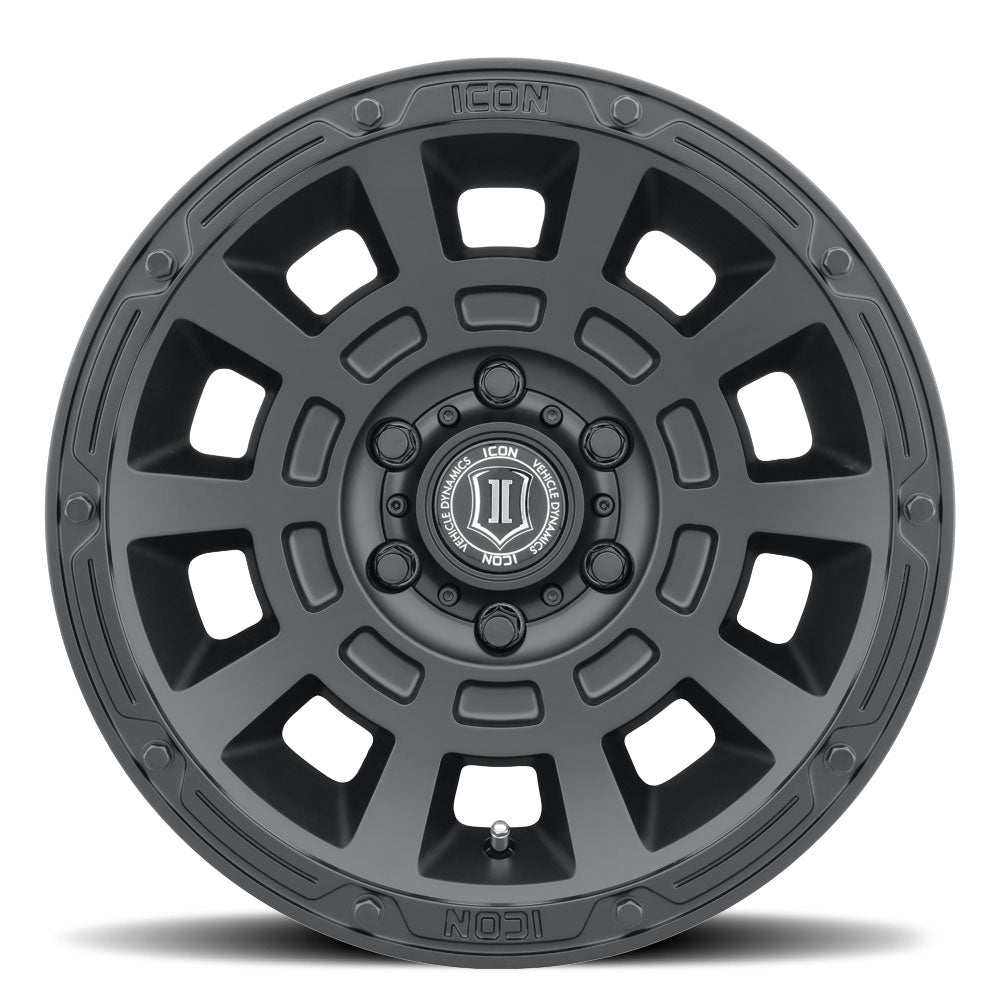 ICON ALLOYS THRUST SAT BLK - 17 X 8.5 / 6 X 135 / 6 MM / 5" BS