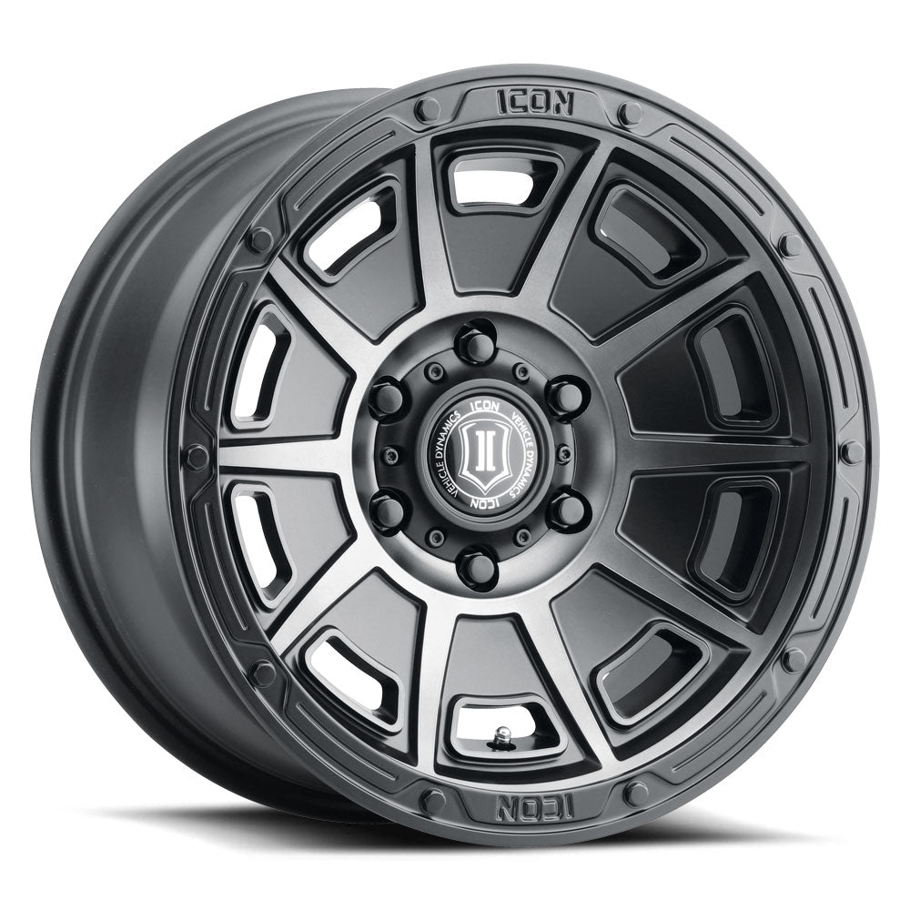 ICON ALLOYS VICTORY SMK SAT BLACK - 17 X 8.5 / 6X135 / 6MM / 5" BS