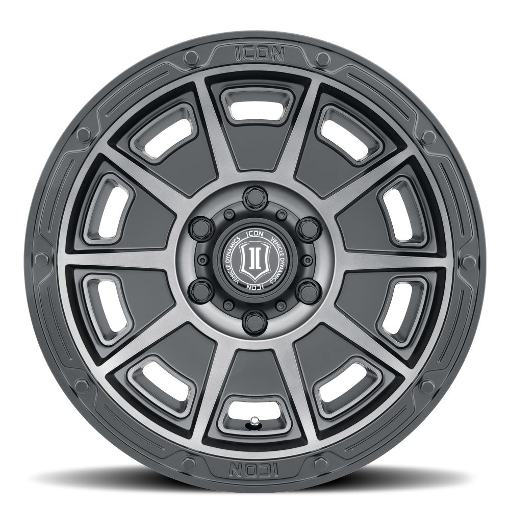 ICON ALLOYS VICTORY SMK SAT BLACK - 17 X 8.5 / 6X5.5 / 0MM / 4.75" BS