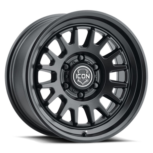 ICON Alloys Anza Satin Black 17 X 8.5 / 6 X 135 6mm Offset 5" BS