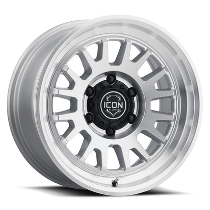 ICON Alloys Anza Silver Machined 17 X 8.5 / 6 X 5.5 25mm Offset 5.75" BS