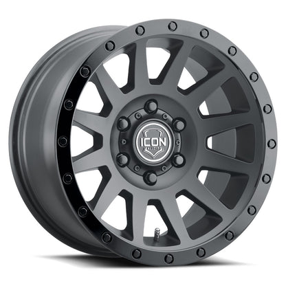 ICON Alloys Compression Double Black 17 X 8.5 / 5 X 5 -6mm Offset 4.5" BS