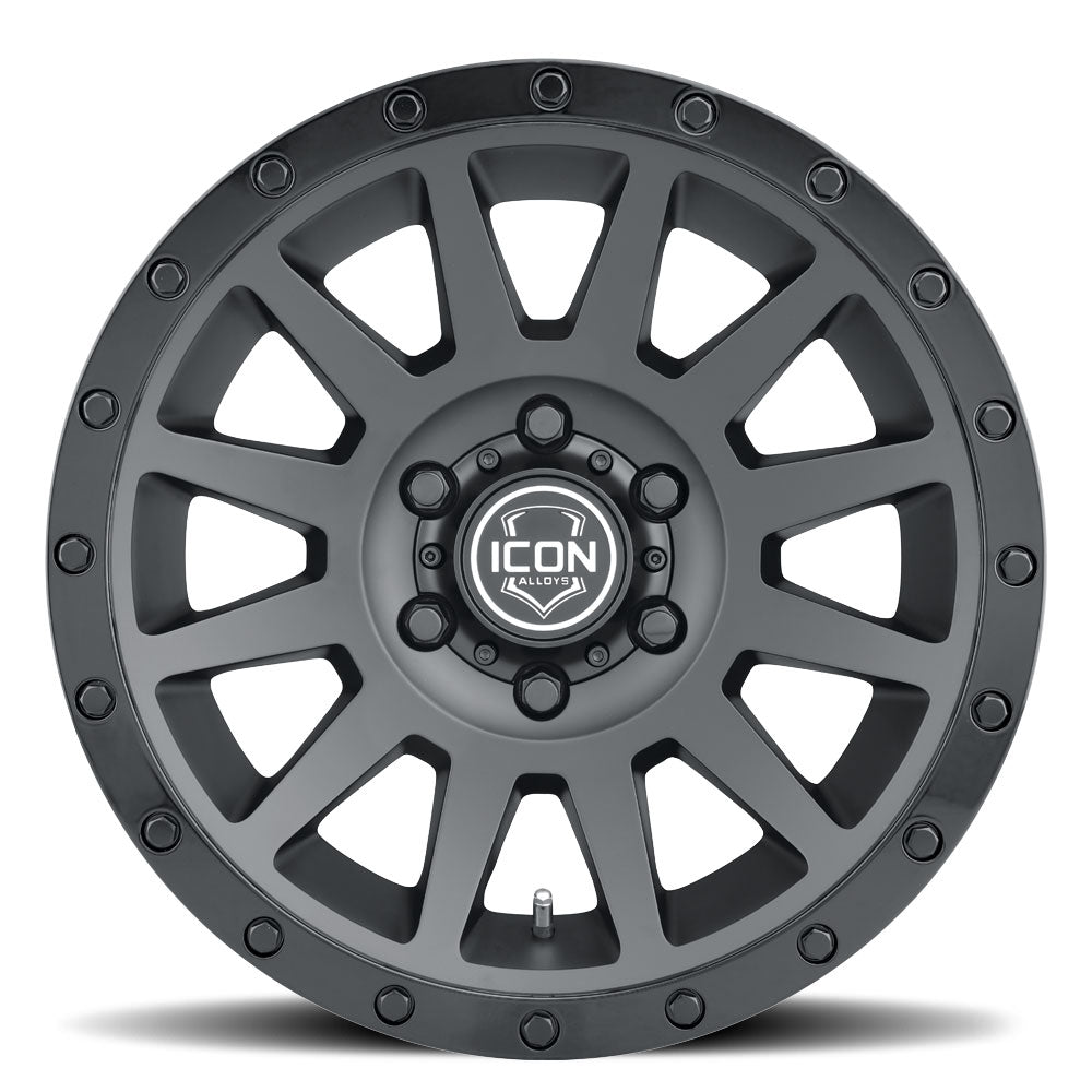 ICON Alloys Compression Double Black 17 X 8.5 / 6 X 135 6mm Offset 5" BS